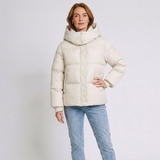Women's Quilted Puffer Jacket with Warm Elegant Design