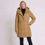 Women's Hooded Long Puffer Coat with Warm Winter Design