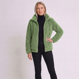 Women's Casual Zip-Up Jacket with High Neck and Warm Everyday Style