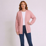 Women's Open-Front Cardigan with Pockets and Casual Style