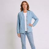 Women's Button-Front Cardigan with Classic Casual Design