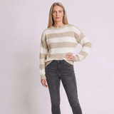 Women's Casual Striped Sweater with Relaxed Everyday Style