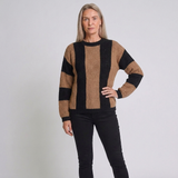 Women's Sweater with Classic Crew Neck and Casual Style