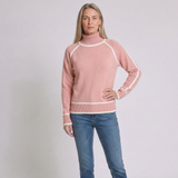 Women's Roll-Neck Jumper with Long Sleeves and Relaxed Fit