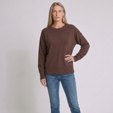 Women's Oversized Long Sleeve Jumper with Classic Crew Neck