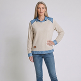 Women's Casual Long Sleeve Pullover Sweatshirt with Classic Design