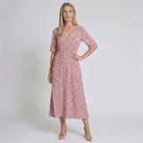 Women's Casual Midi Dress with Minimalist Design and Everyday Wear Style