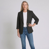 Women's Lightweight Blazer with 3/4 Sleeves and Elegant Casual Style