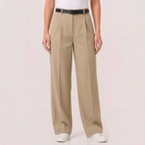 Women's High-Waisted Wide-Leg Trousers with Elegant Everyday Style