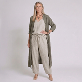 Women's V-Neck Three-Piece Set with Long Sleeves and Layered Styling