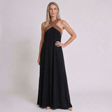 Women's Cross-Front Maxi Dress with Effortless Maxi Silhouette