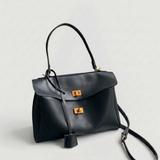 Women's Luxury Shopper Tote with Large Capacity and Solid Color Design