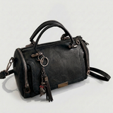 Women's Retro Cross-body Bag with Tassel Details and Shoulder Strap