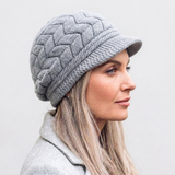 Women's Retro Winter Cap with Sun Visor and Outdoor Style