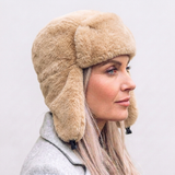 Women's Winter Beanie Hat with Plush Trim and Cozy Design