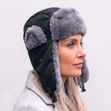 Women's Winter Trapper Hat with Removable Face Cover and Cozy Design
