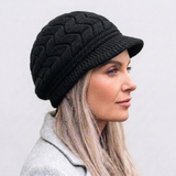 Women's Retro Winter Cap with Sun Visor and Outdoor Style