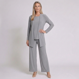 Women's Elegant Three-Piece Outfit Set with Sophisticated Formal Style
