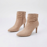 Women's Slouchy Ankle Boots with Pointed Toe and Elegant Stiletto Heel