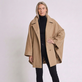 Women's Oversized Button-Front Coat with Relaxed Casual Style