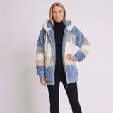 Women's Hooded Jacket with Long Sleeves and Cozy Casual Style