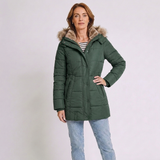 Women's Fitted Quilted Hooded Jacket with Warm Everyday Style