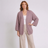 Women's Relaxed Open-Front Cardigan with Long Sleeves and Casual Everyday Style