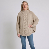 Women's High-Neck Pullover Sweatshirt with Casual Everyday Style
