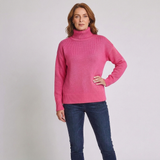Women's Oversized Turtleneck Pullover Sweater with Long Sleeves
