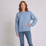 Women's Cozy Long Sleeve Sweater with Classic Round Neck
