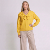 Women's Feminine Bow Detail Sweater with Long Sleeves