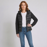 Women's Hooded Quilted Puffer Jacket with Zip-Up Front and Winter Style