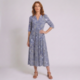 Women's Elegant V-Neck Midi Dress with Timeless Feminine Style