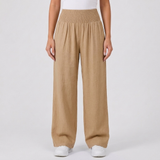 Women's Wide Leg Pants with Elastic Waist and Relaxed Fit