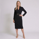 Elegant Midi Dress | Women's Formal Dresses for Business and Evening