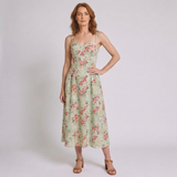 Odette Corset Midi Dress | Elegant A-Line Dress for Women