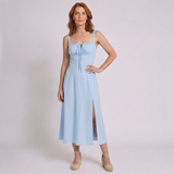 Jade Midi Dress | Elegant A-Line Design with Lacing