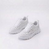 Women's Platform Sneakers with Star Detail and Lace-Up Design