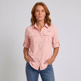 Women's Long Sleeve Outdoor Hiking Shirt with Sun Protection
