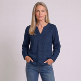 Women's Round Neck Long Sleeve Blouse with Timeless Everyday Style