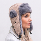 Women's Winter Trapper Hat with Removable Face Cover and Cozy Design