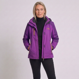 Women's Hooded Waterproof Hiking Jacket with Adjustable Fit and Outdoor Style