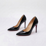 Women's Elegant Black Heels with Cushioned Insoles and Supportive Fit